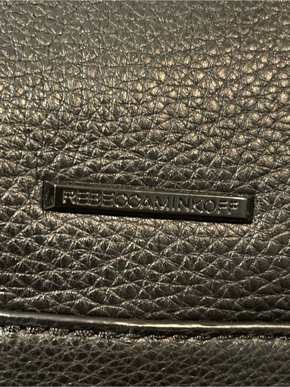 Rebecca Minkoff Moto 100% Genuine Pebbled Leather Backpack Bohemian in Black - Picture 11 of 14